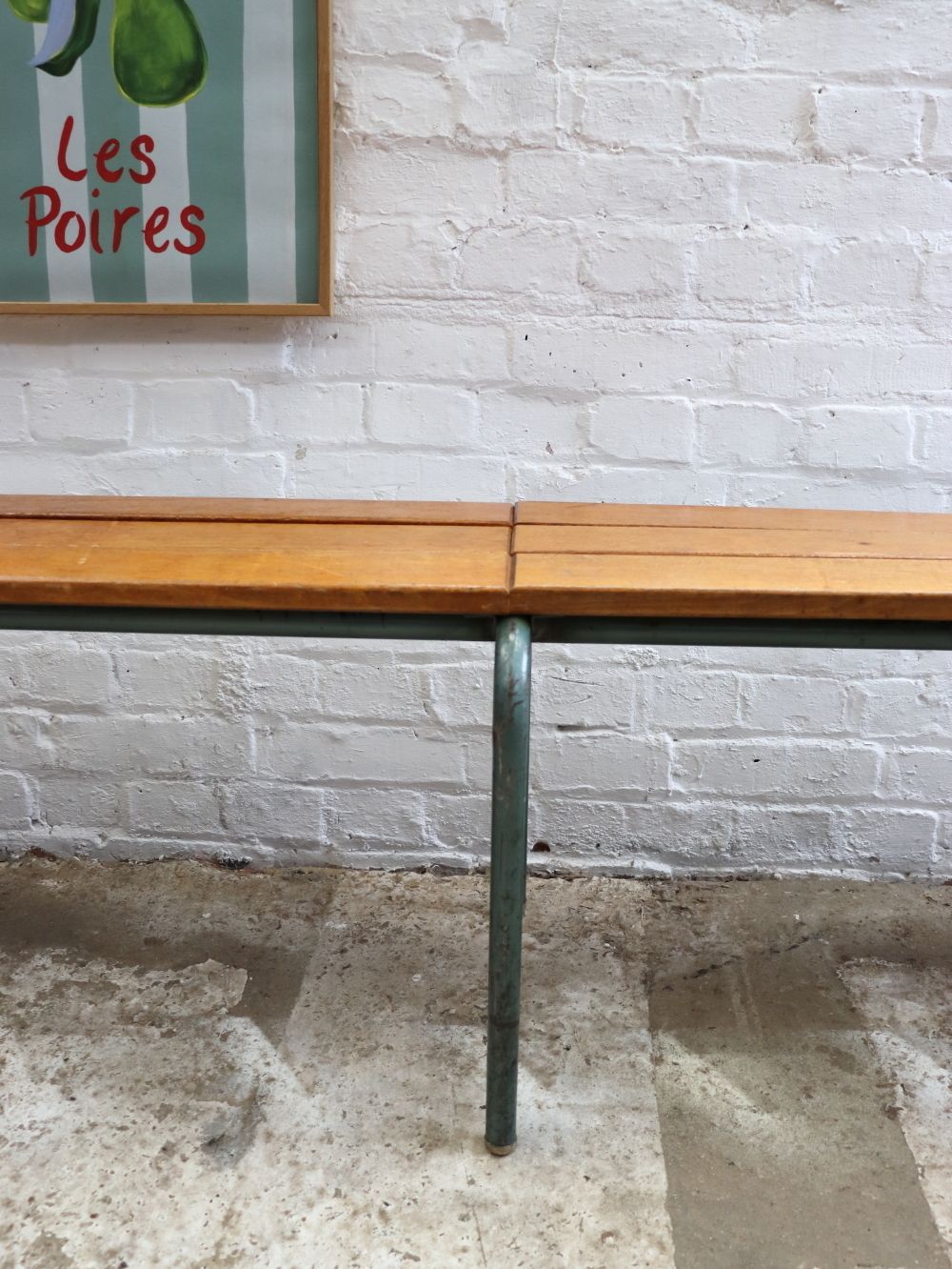 Vintage Mullca French School Bench   Adult Height photo 325.0