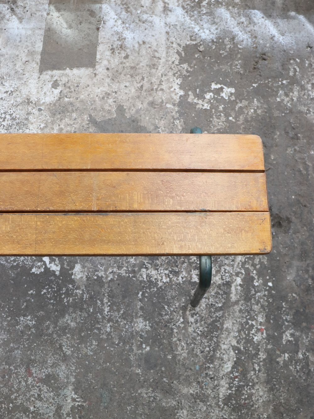 photo vintage Vintage Mullca French School Bench   Adult Height