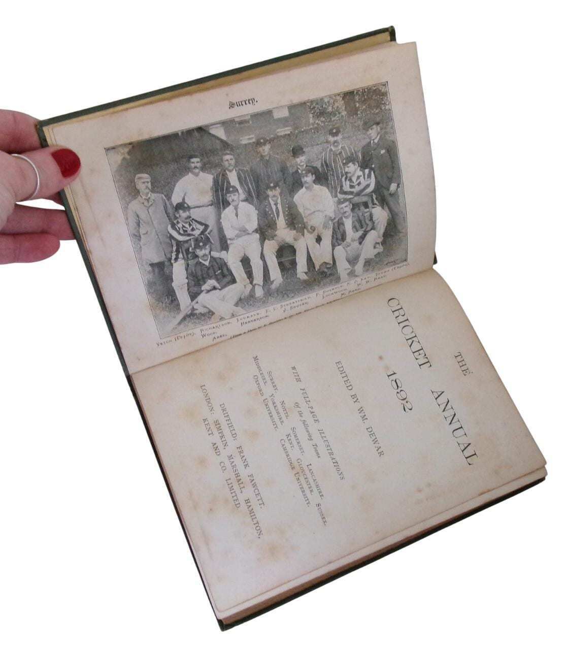 1892 The Cricket Annual, Team Photos, Scarce Victorian Cricketing Book photo for sale