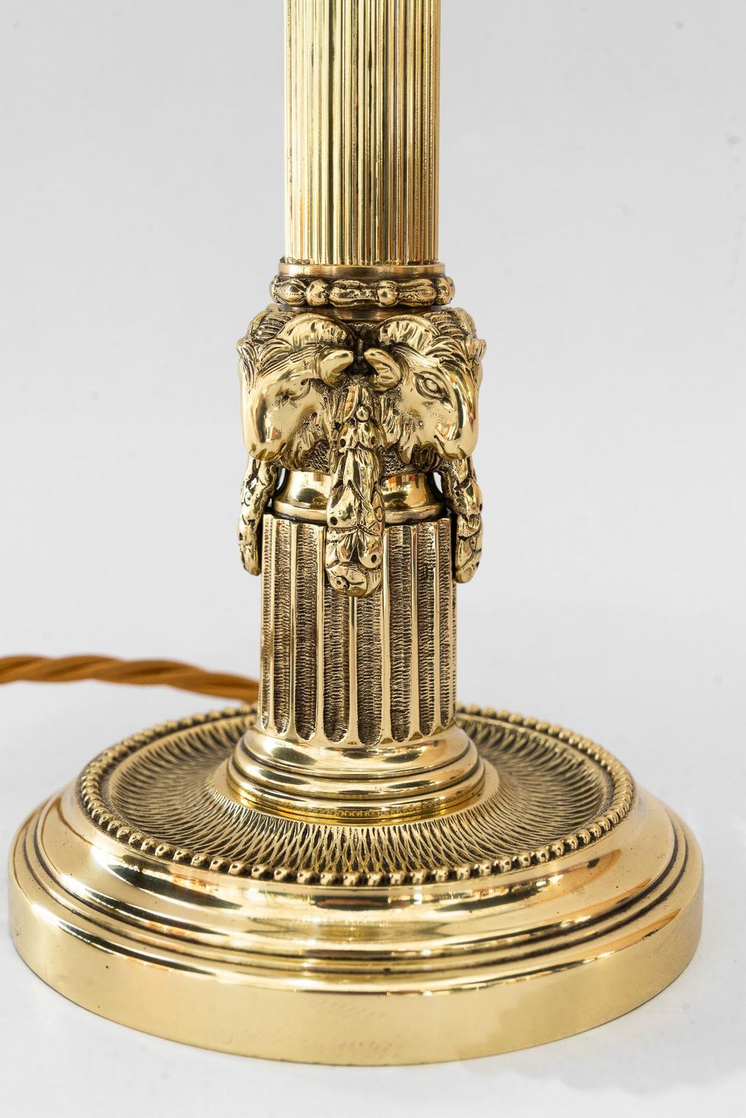 Art Deco Table Lamp With Cut Glass Shade And Glass Sticks Vienna Around 1920s photo for sale