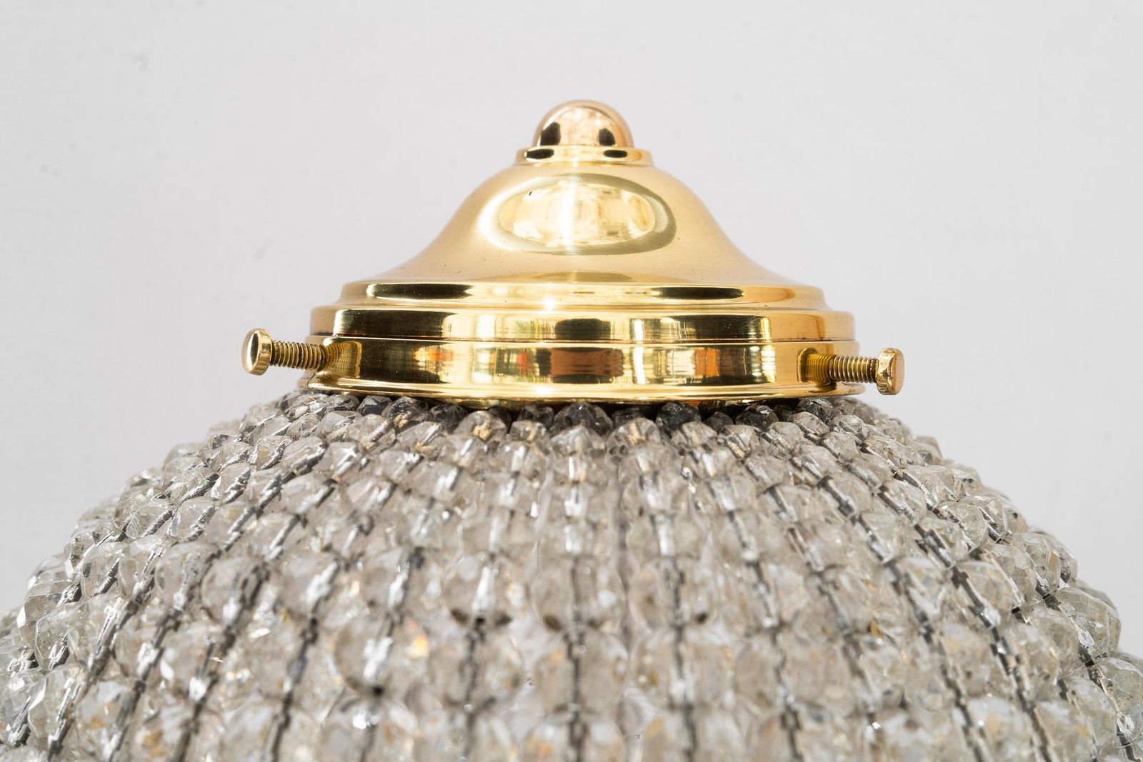 Art Deco Table Lamp With Cut Glass Shade And Glass Sticks Vienna Around 1920s photo vinterior