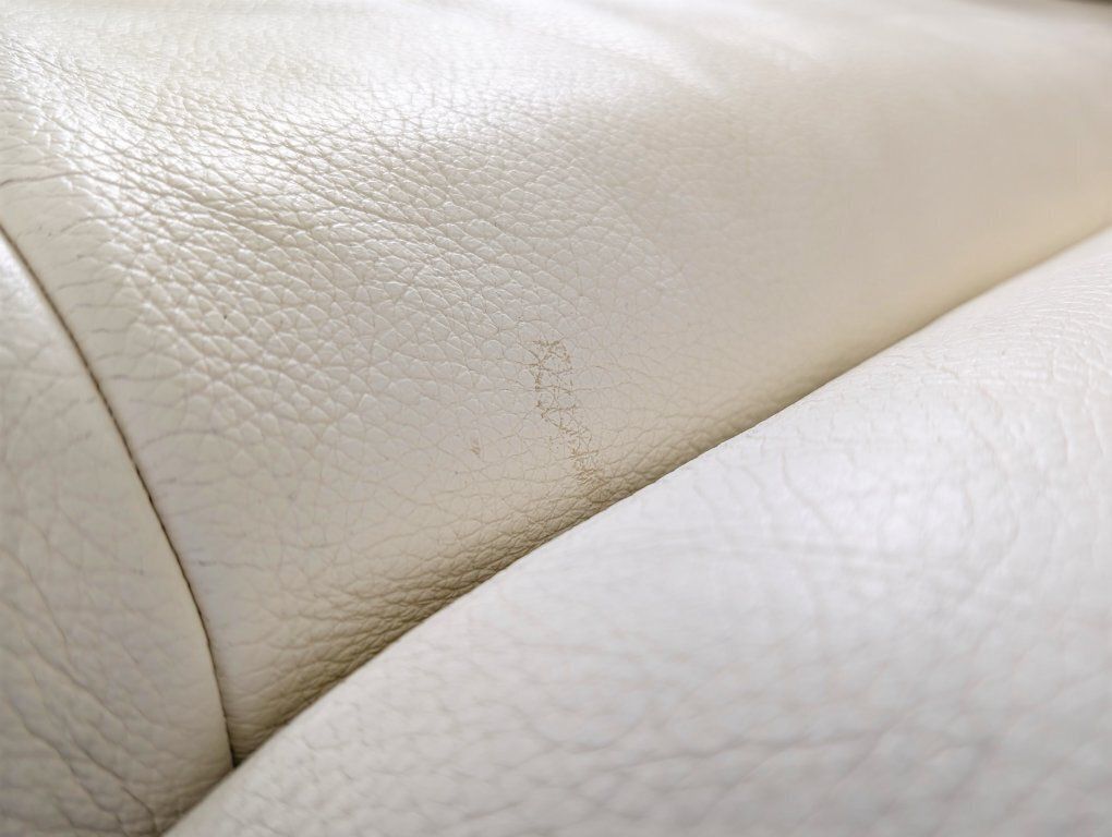 photo vintage Original Rolf Benz Plura Corner Sofa, Light Beige Leather, Cream Design