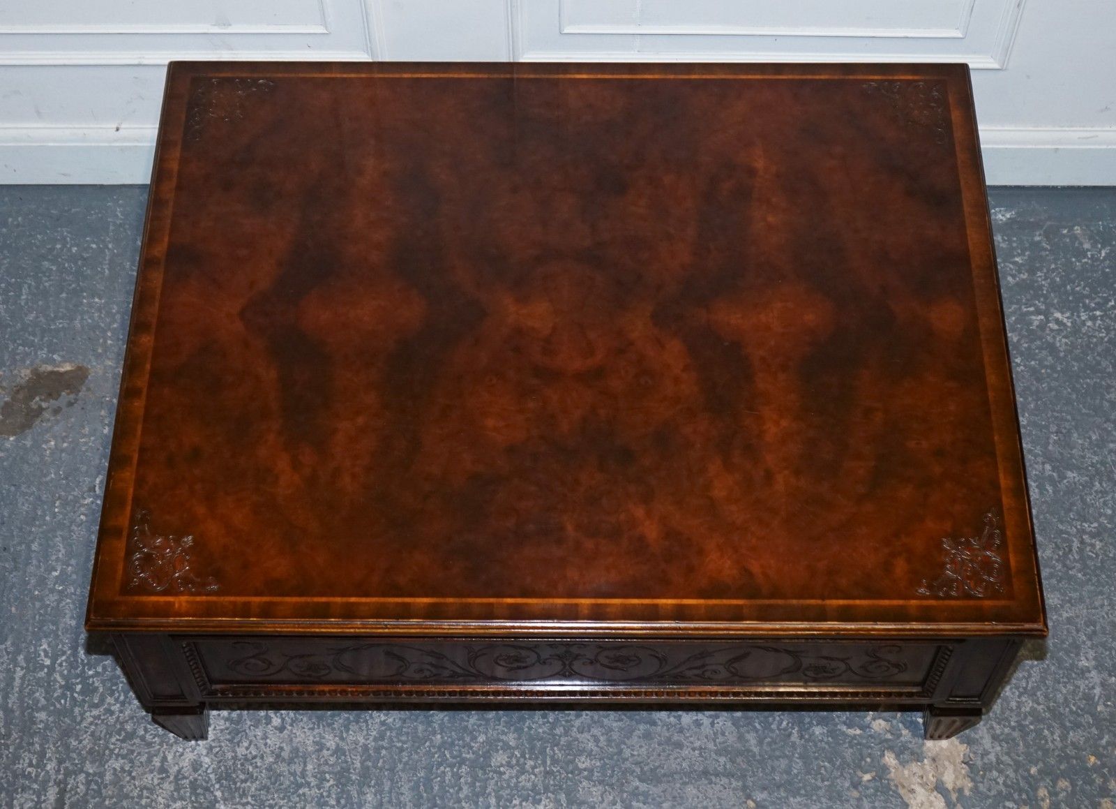 Stunning American Theodore Alexander Coffee Table Two Drawers & Butler Trays photo buy