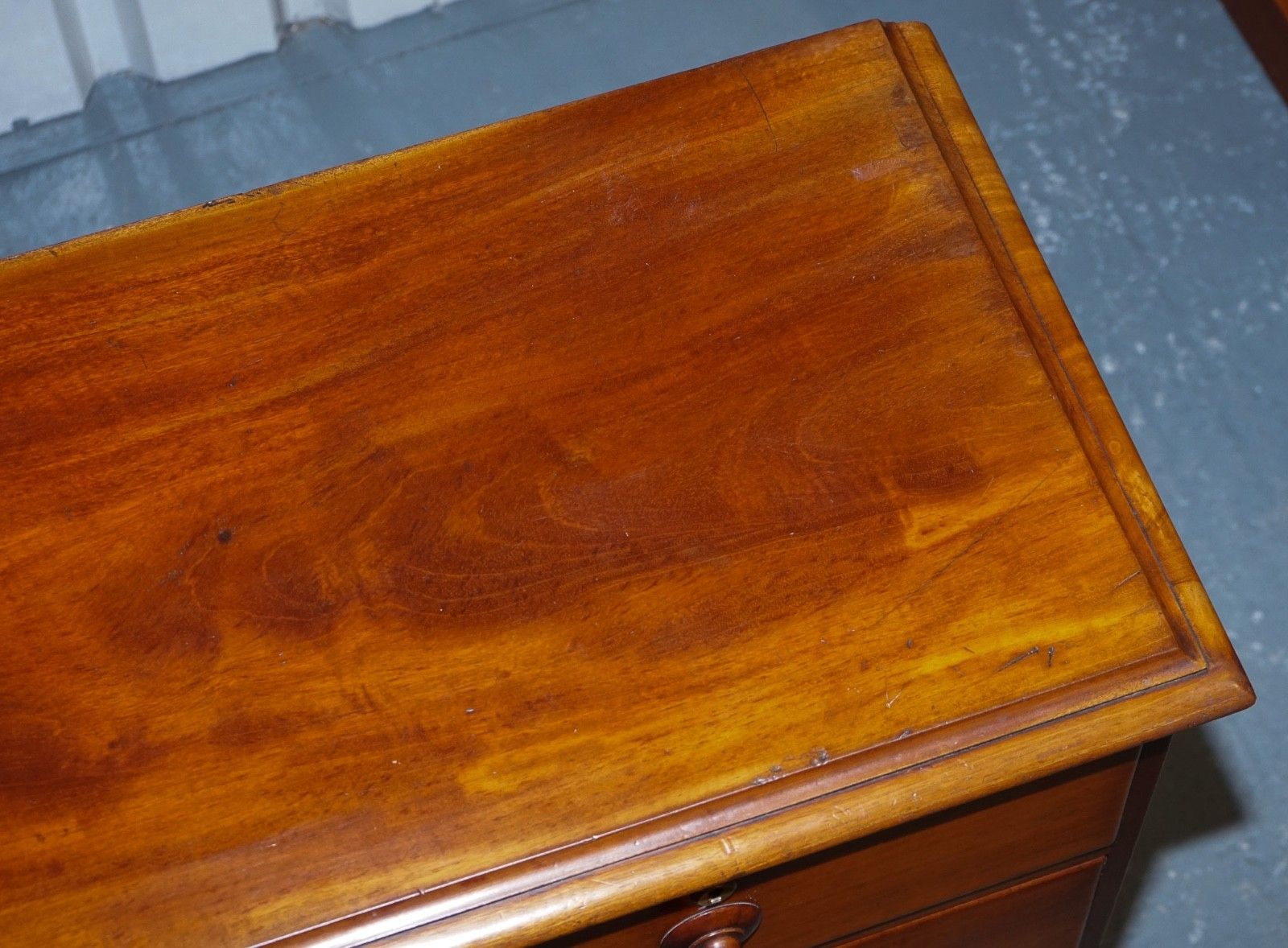 975.0 Large Early Victorian Chest Of Drawers With Original Knobs And Locks photo
