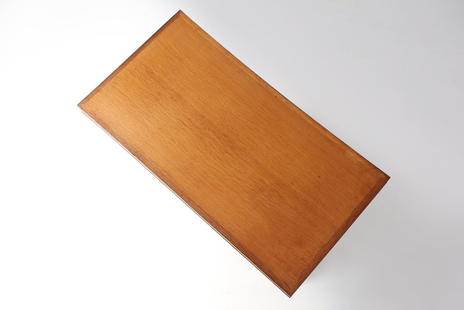 Art Deco Oak Coffee Table With Sculpted Details, Belgium, 1940s photo 1517.0