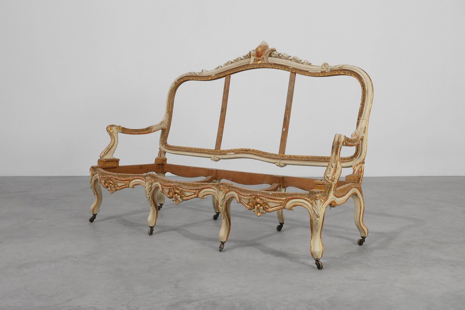 Furniture French Louis XV Suite In Carved Wood, Set Of 5 photo