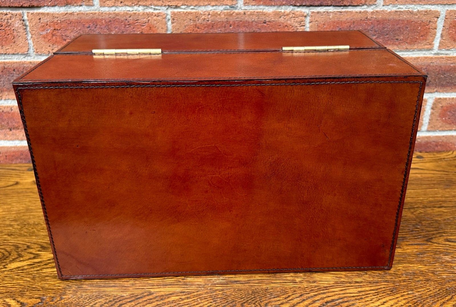 Quality Antique Style Leather Campaign Letter Writing Stationery Slope Box photo Home Decor