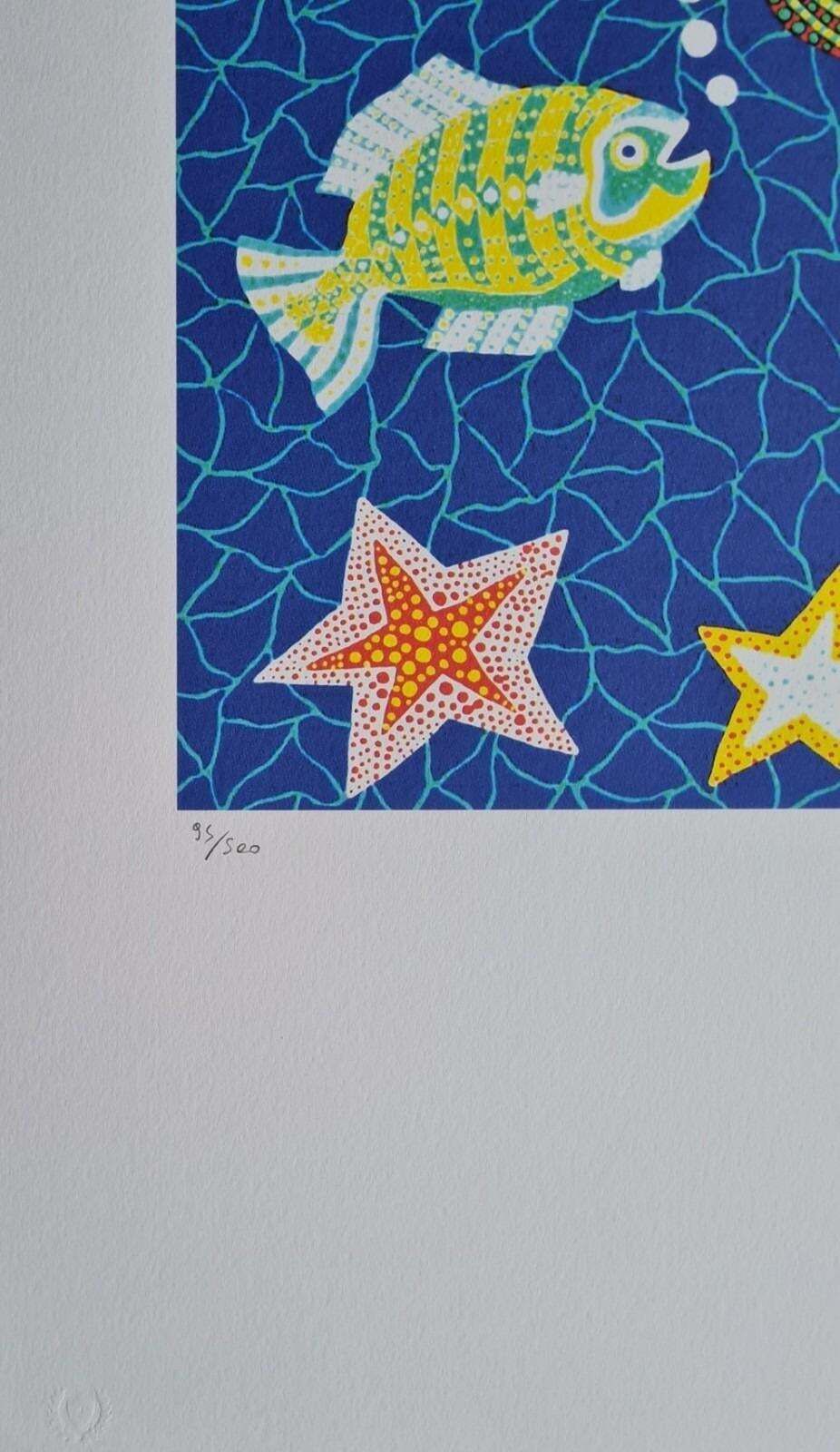 Yayoi Kusama, Sea, Lithograph, 1990s photo vinterior