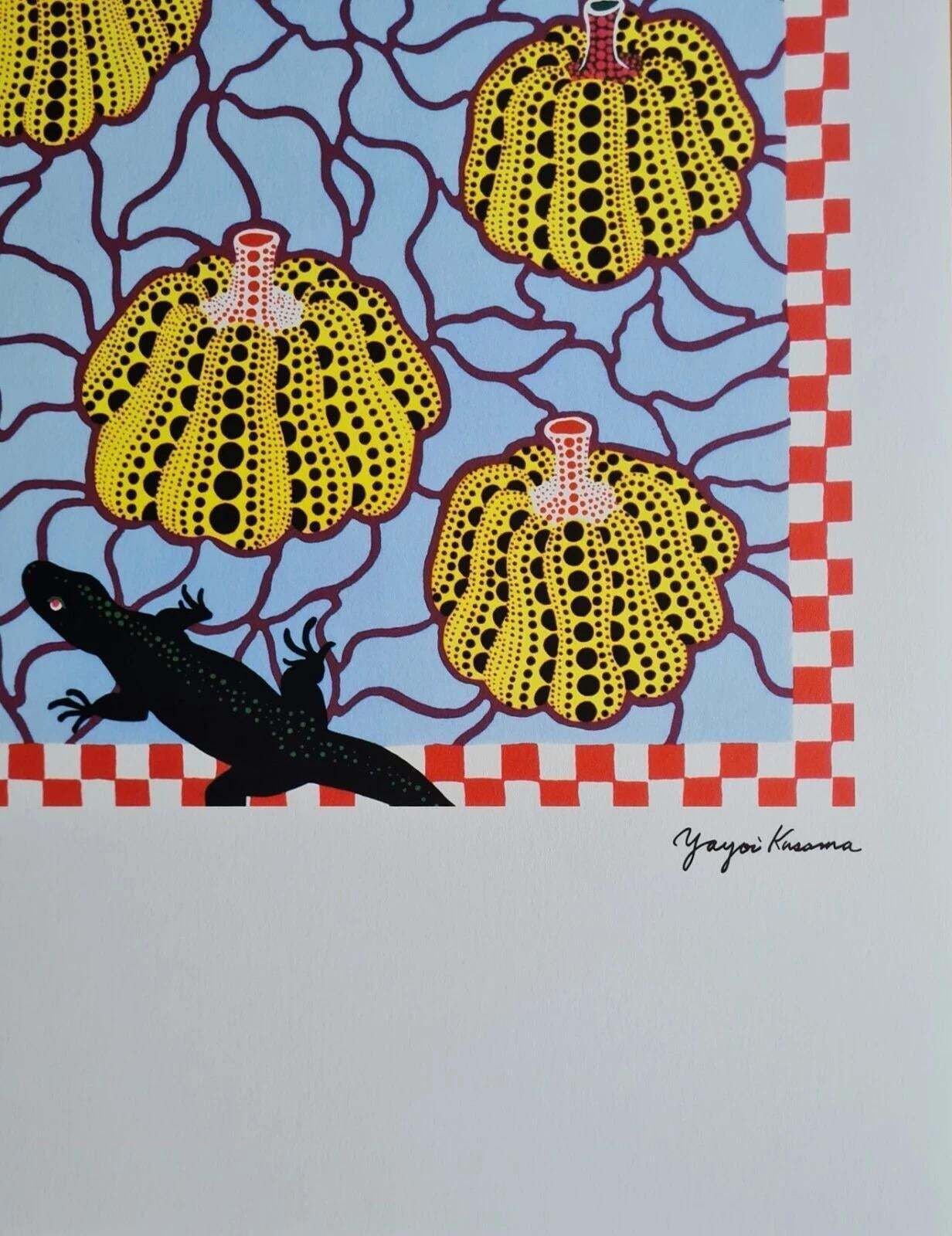 Yayoi Kusama, Black Lizards, Lithograph, 1990s photo vinterior