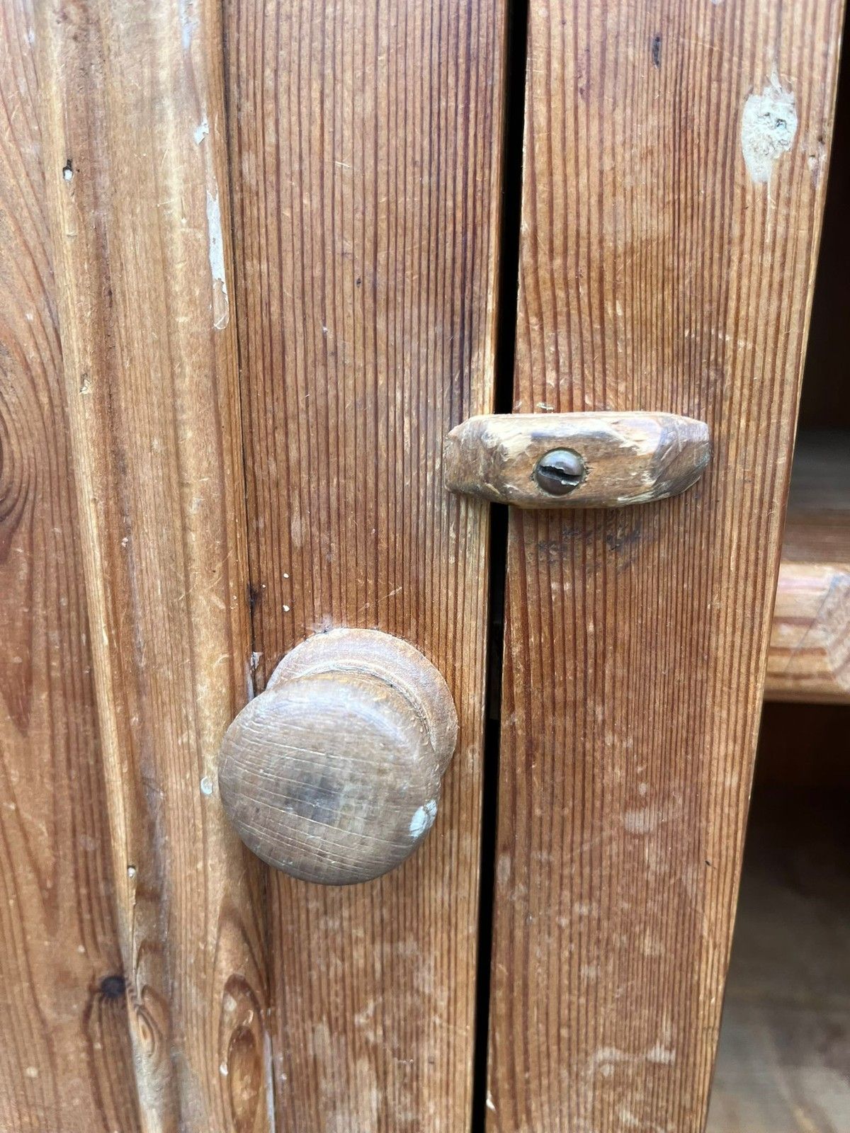 Furniture Vintage Victorian Style Reclaimed Rustic Pine Farmhouse Sideboard Dresser Base photo