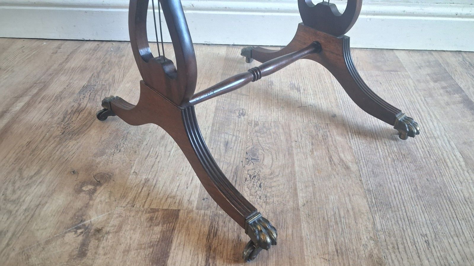 photo buy 1980's Regency Revival Mahogany & Leather  Accent ,Drinks,Lamp,Side Table