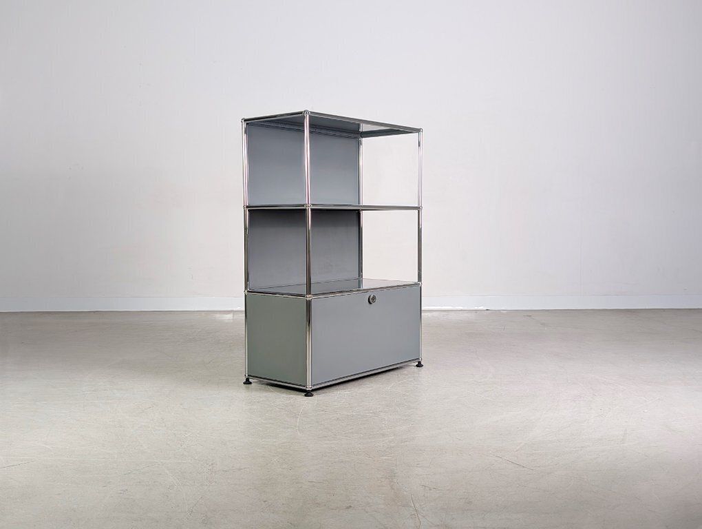 photo furniture Usm Haller Sideboard Fritz Haller 3x1 Medium Grey Designer Chest Of Drawers