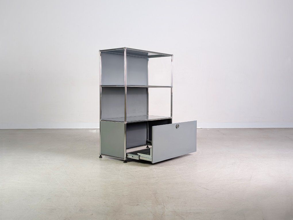 photo for sale Usm Haller Sideboard Fritz Haller 3x1 Medium Grey Designer Chest Of Drawers