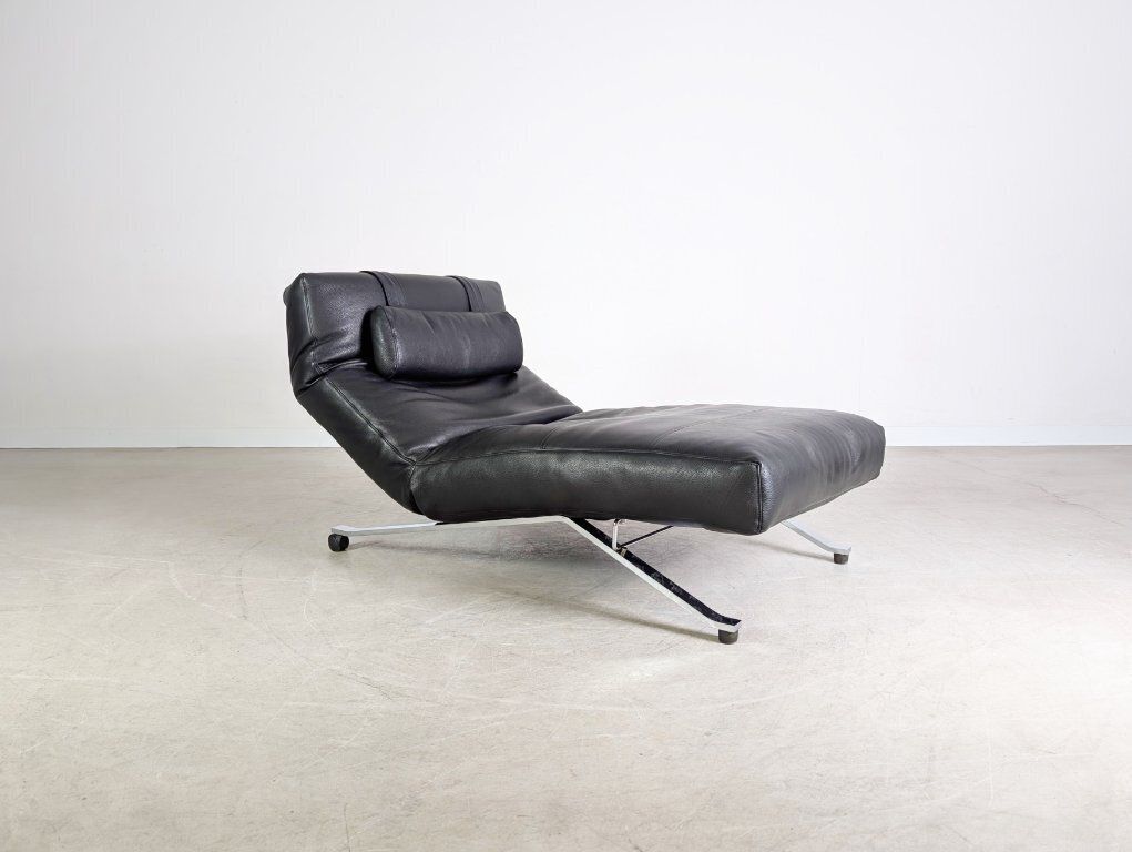 Original Niels Eilersen Armchair Jens Juul Lounger Leather Black 1980 photo 1890.0