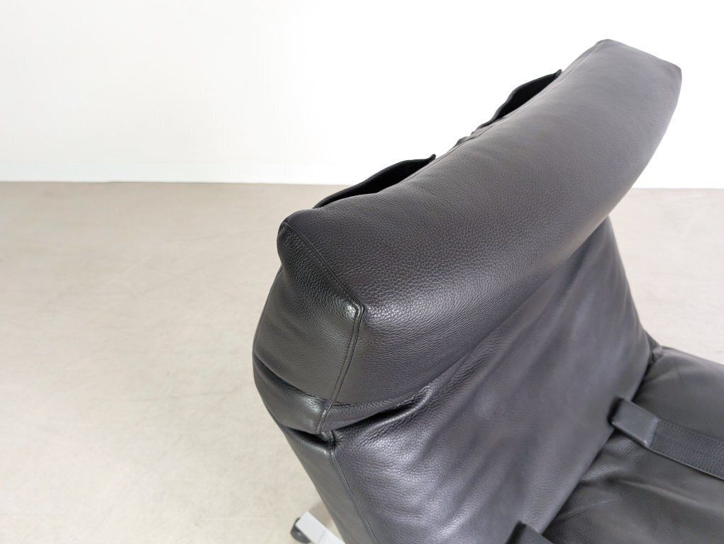 photo vintage Original Niels Eilersen Armchair Jens Juul Lounger Leather Black 1980