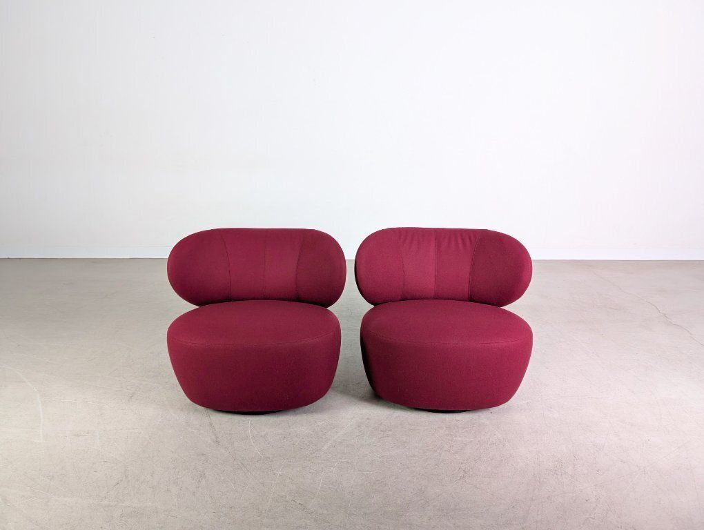 photo furniture 2x Original Walter Knoll Armchair Eoos Fabric Purple Design
