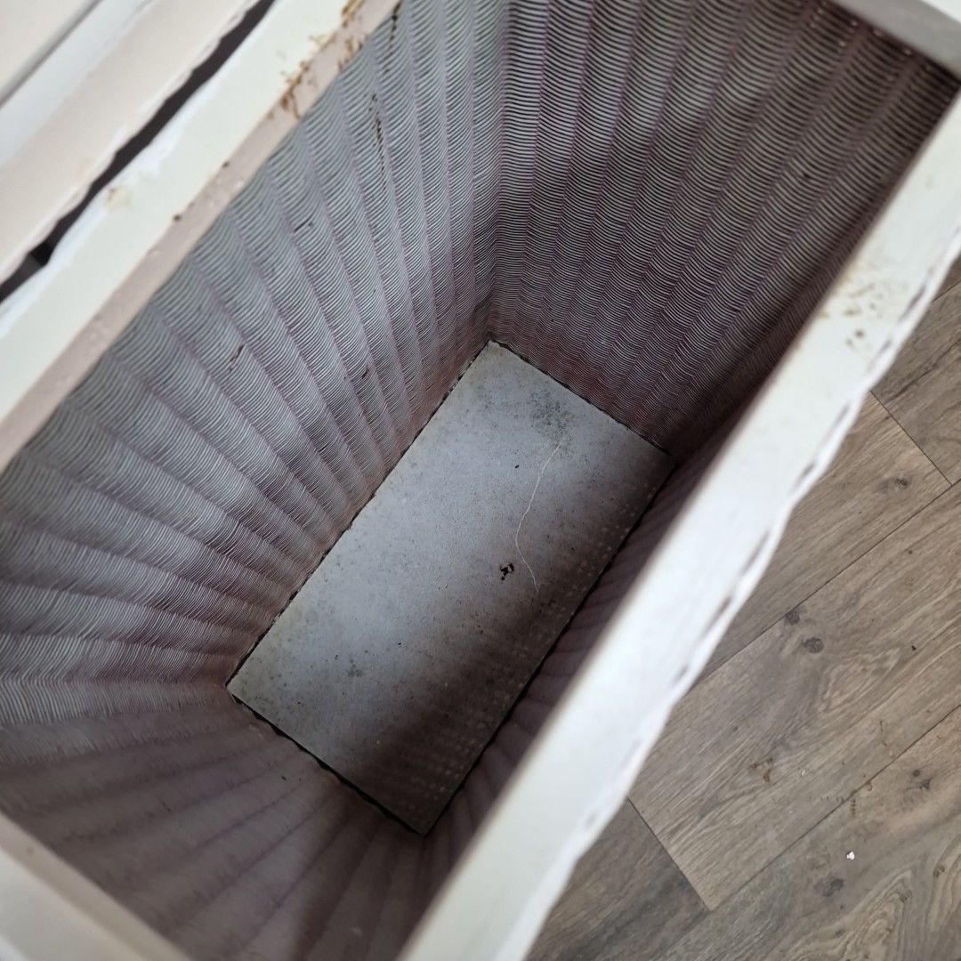 photo for sale Vintage Loom Laundry Basket White Wicker Style Ottoman Bedroom Storage Retro Mcm