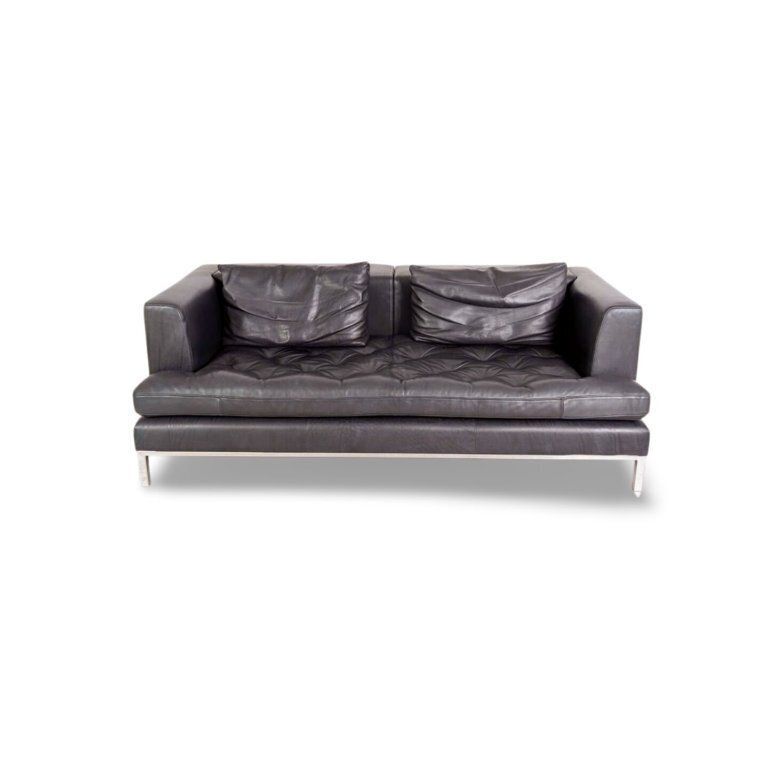 Original Sofa De Sede Ds 0040 Leather Design Two Seater Black