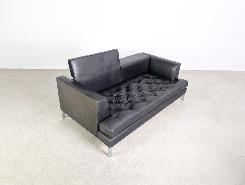 Original Sofa De Sede Ds 0040 Leather Design Two Seater Black photo vintage