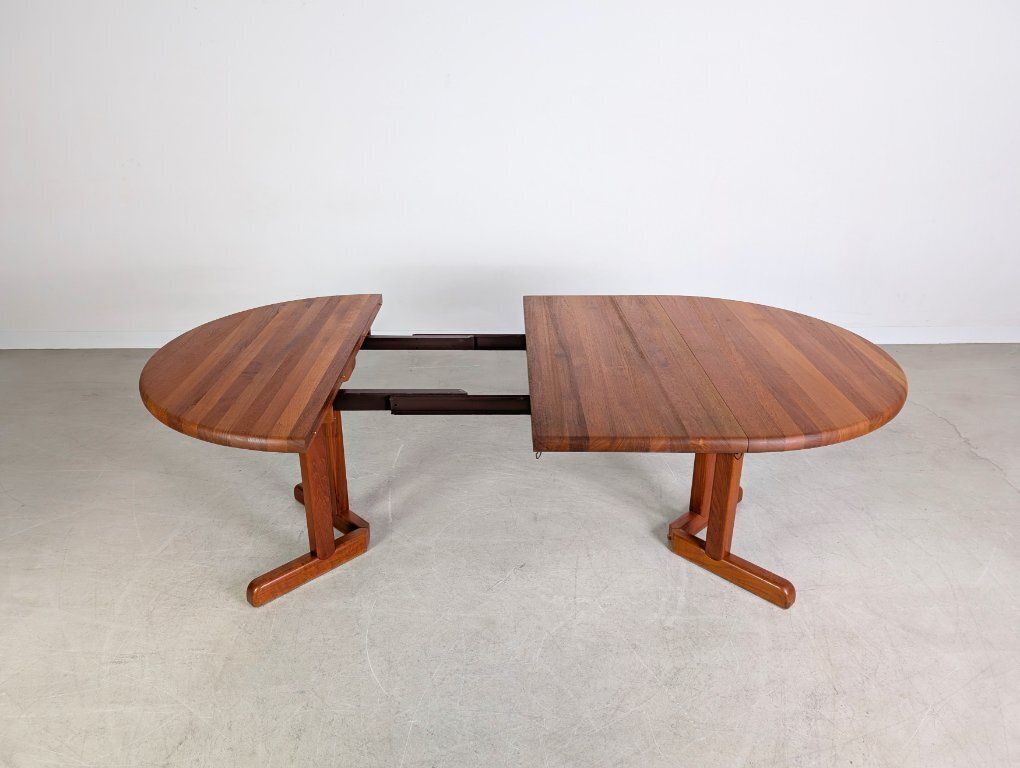 Original Midcentury Dining Table Rosengaarden Teak 1960 Extendable photo Furniture