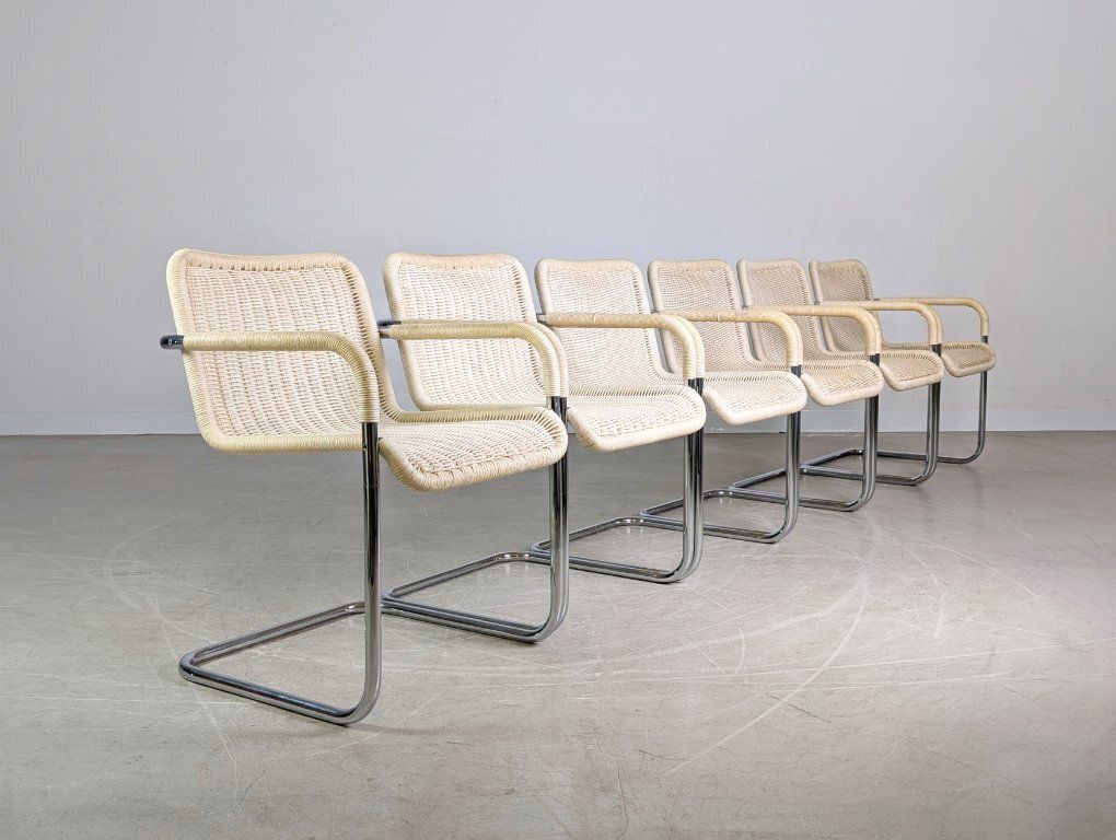 2951.0 Set Of 6 Original Tecta D41 Cantilever Chairs Bauhaus Style Light Design photo