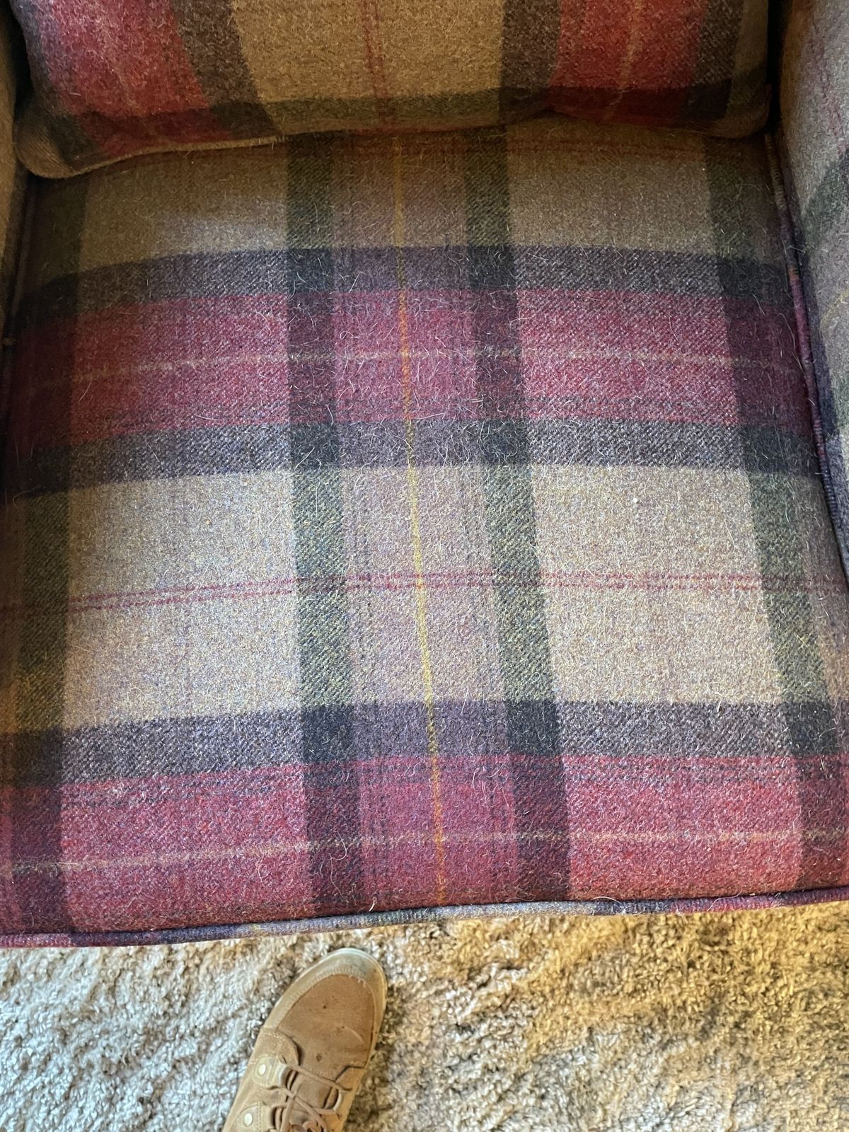Finchley Armchair From Laura Ashley In Deep Tartan Wool photo for sale