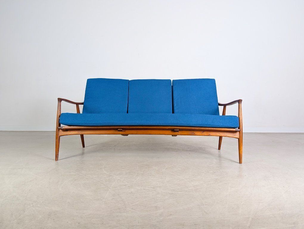 Original Midcentury Sofa Teak Vintage Danish Design 1960 Mcm photo for sale