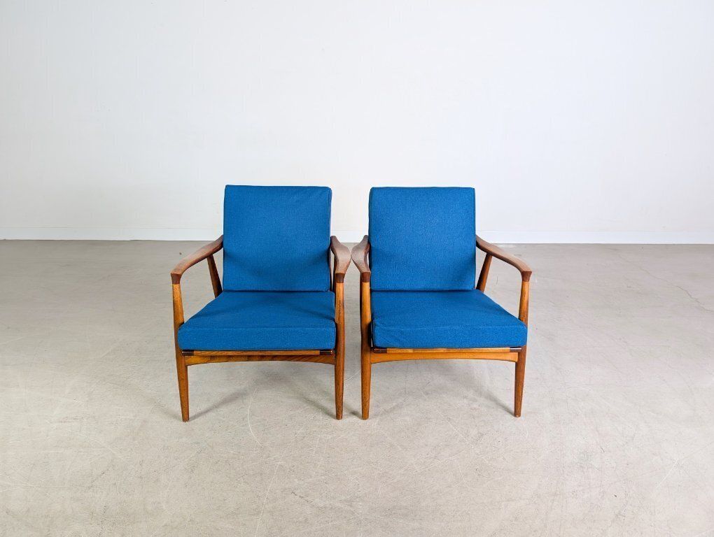 2x Original Midcentury Armchairs Teak Vintage Easy Chair photo furniture