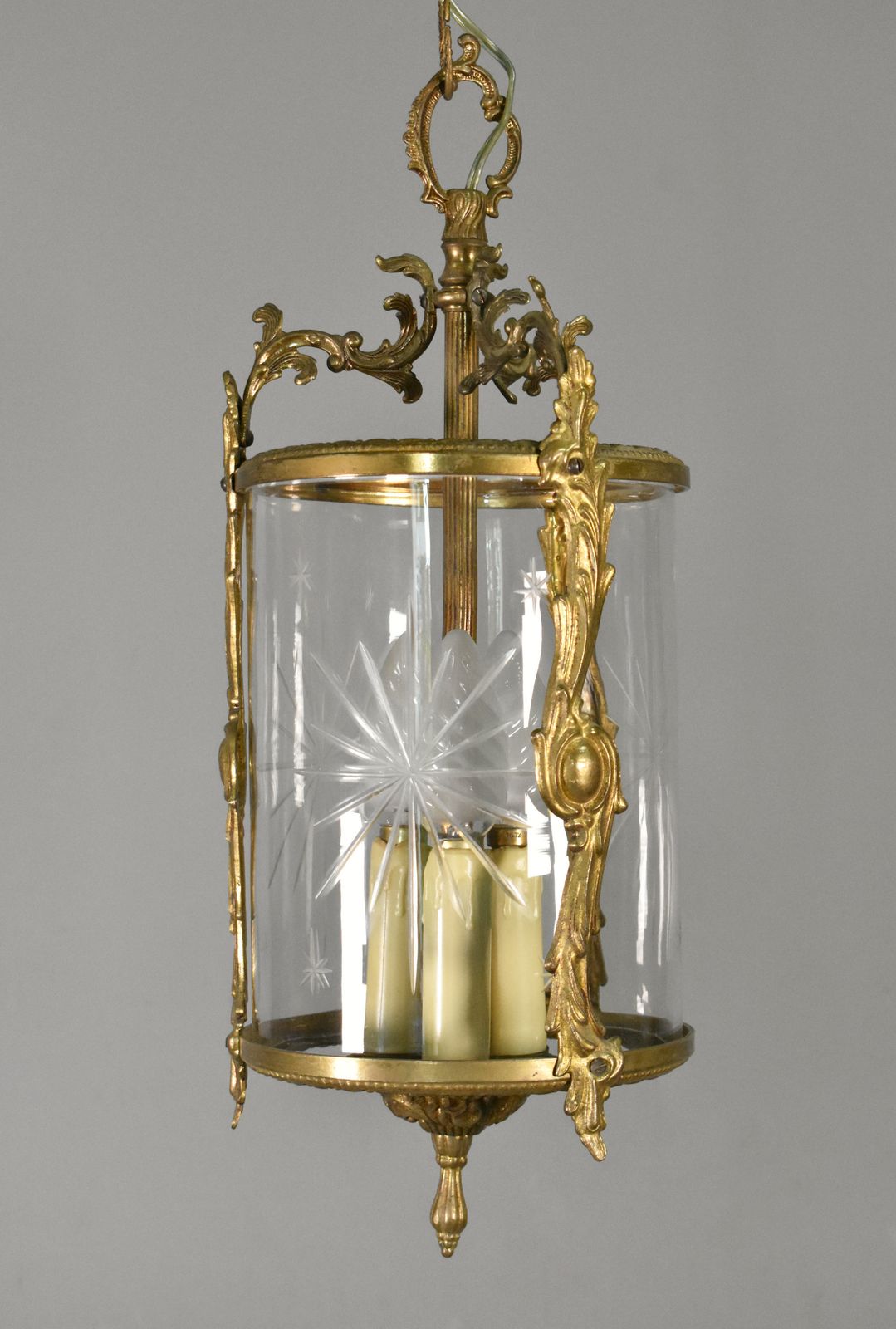 French Antique Cut Glass Hall Lantern Louis XVI Style photo furniture