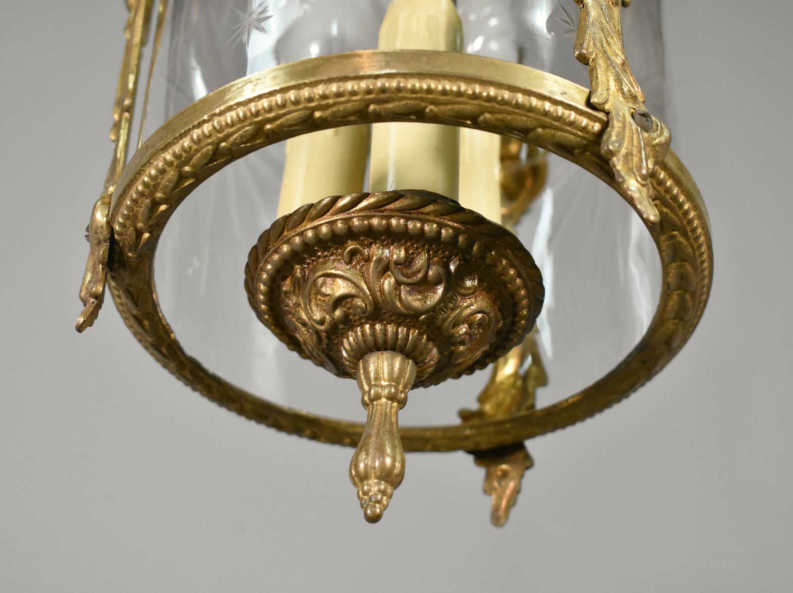 photo buy French Antique Cut Glass Hall Lantern Louis XVI Style