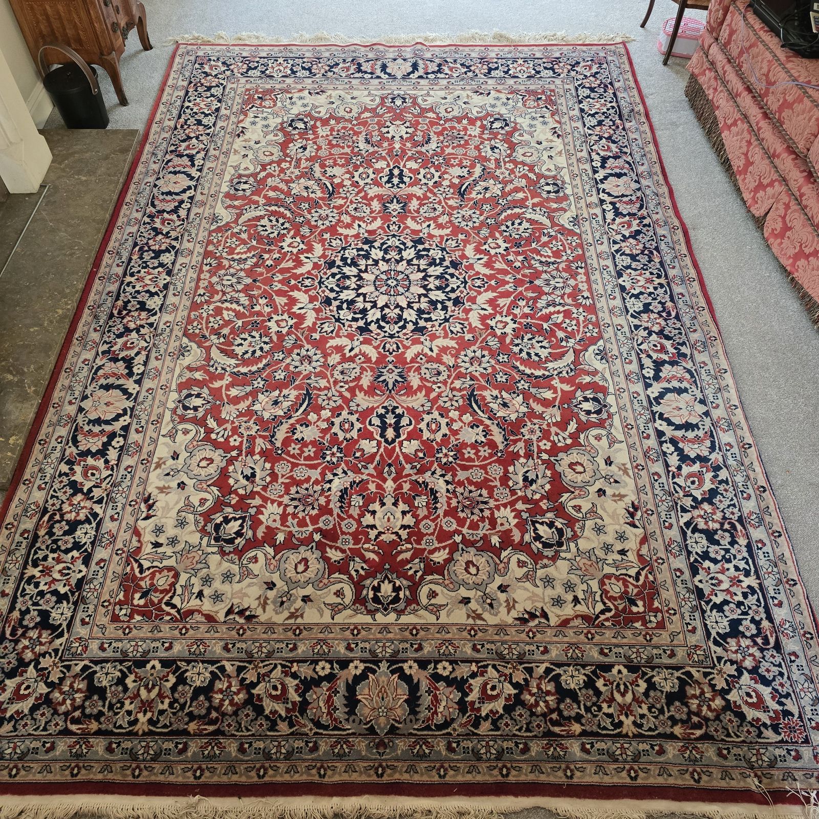 Large Woolen Carpet, 1920s, Vintage photo vinterior