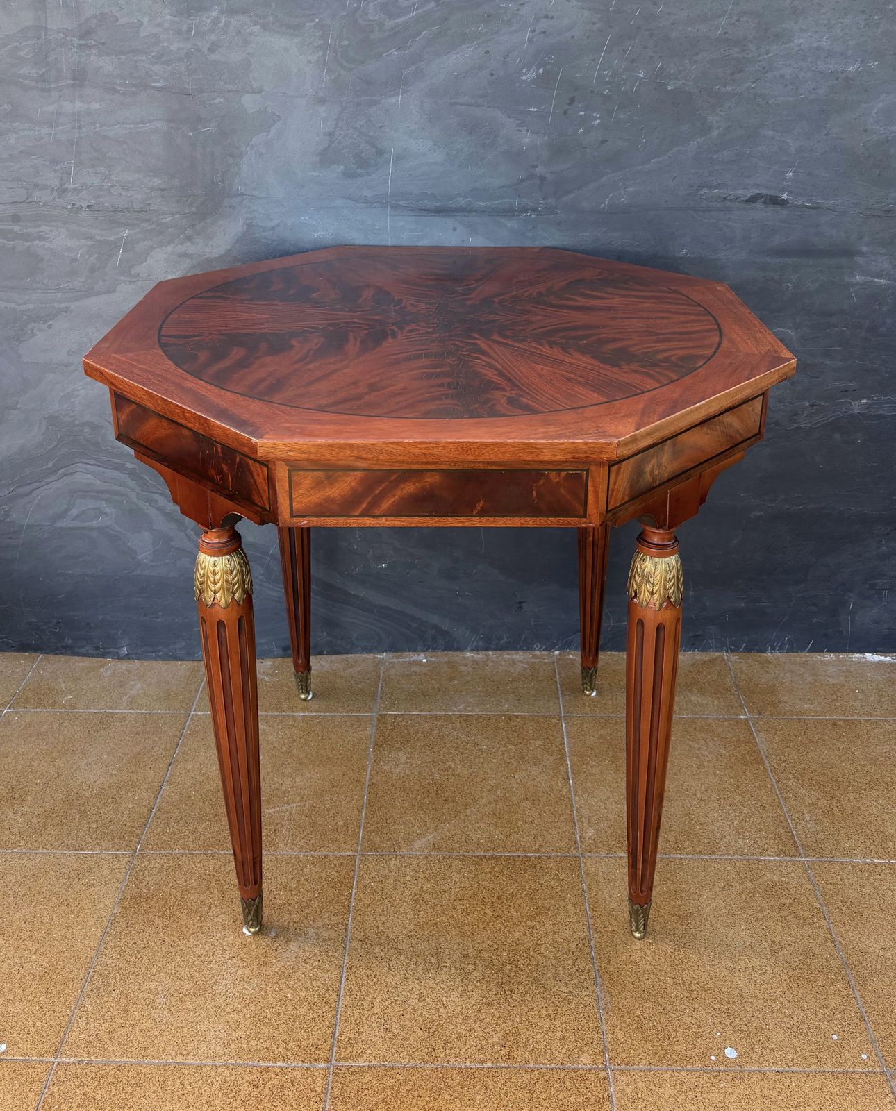 Pair Of French Louis XVI Style Marquetry Side Tables, Mid 20th Century photo buy