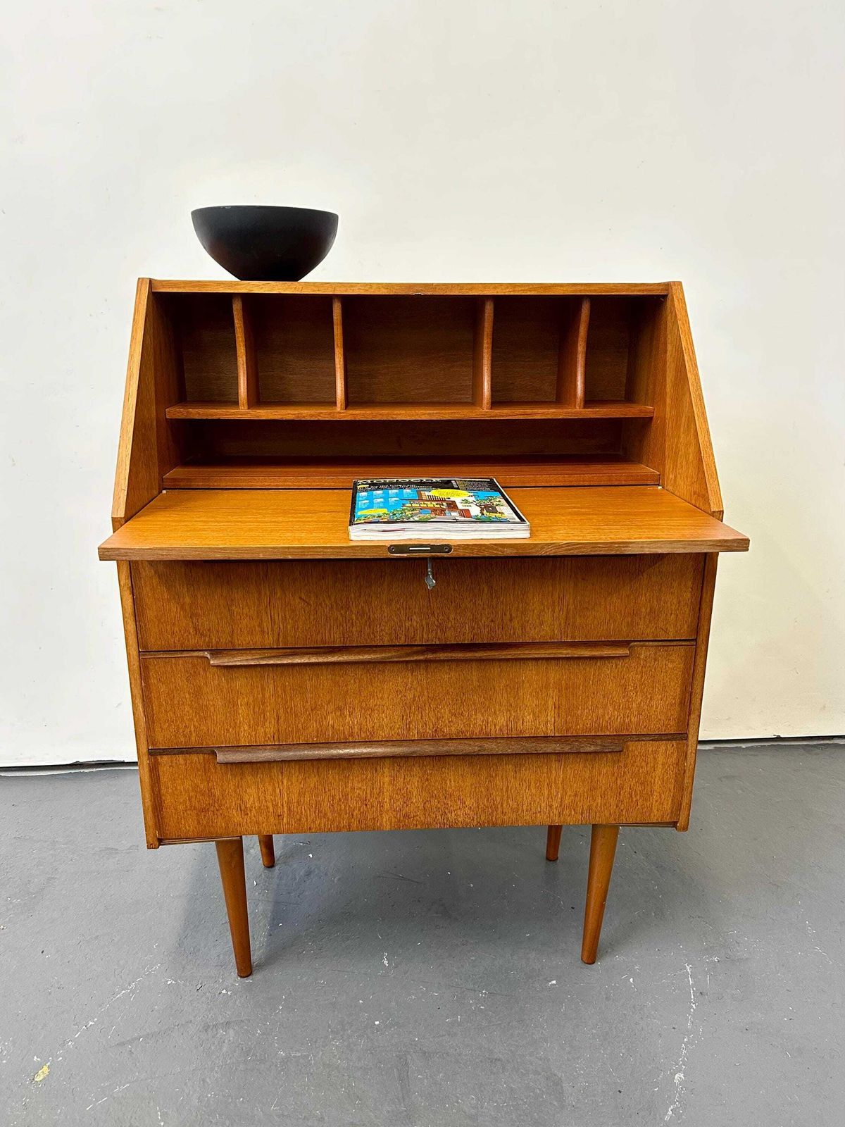 Vintage 1960s Danish Teak Bureau / Desk. Retro Mid Century G Plan Vodder photo vinterior
