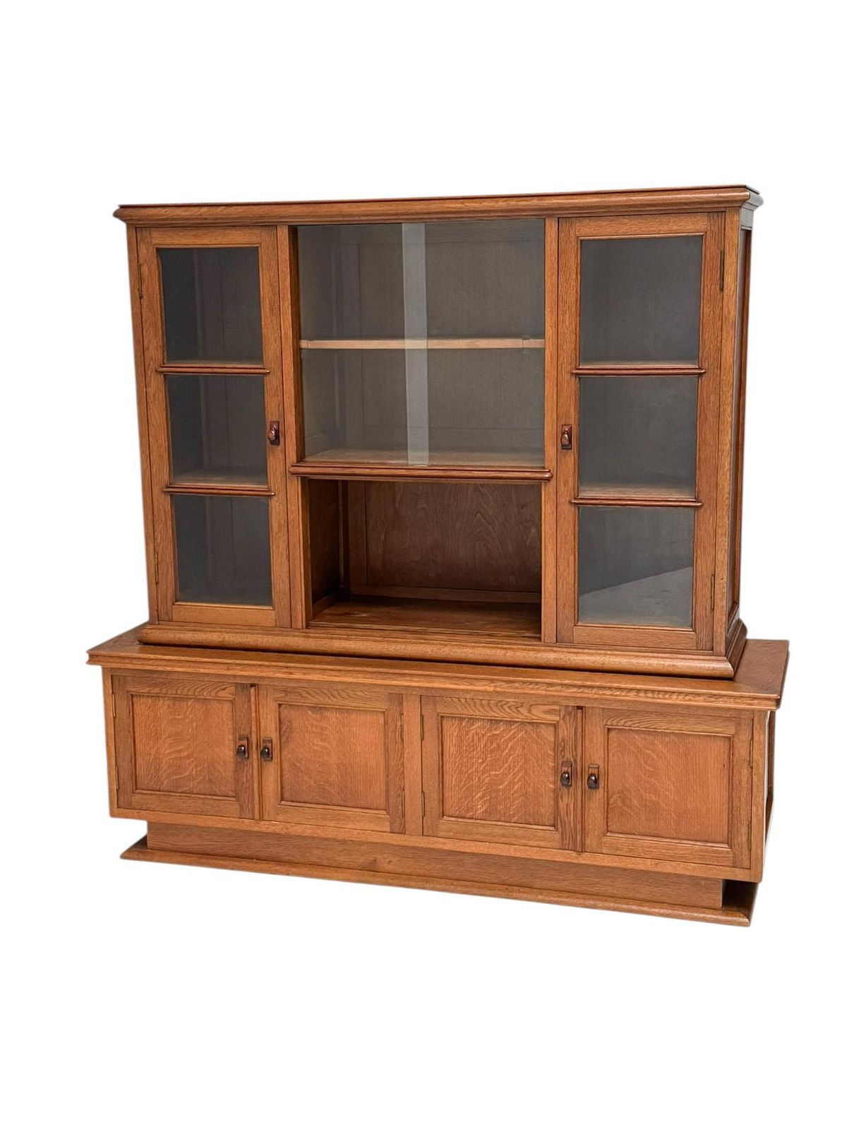 Art Deco Bookcase Or Display Cabinet With Glass Sliding Doors, 1930s photo 2620.0