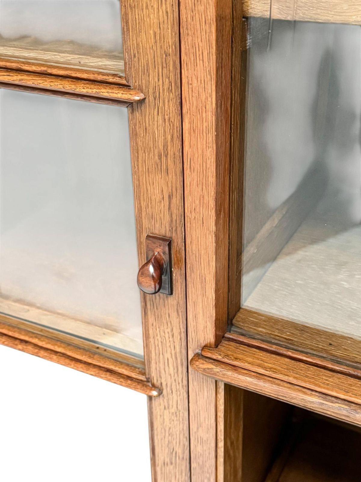 photo for sale Art Deco Bookcase Or Display Cabinet With Glass Sliding Doors, 1930s