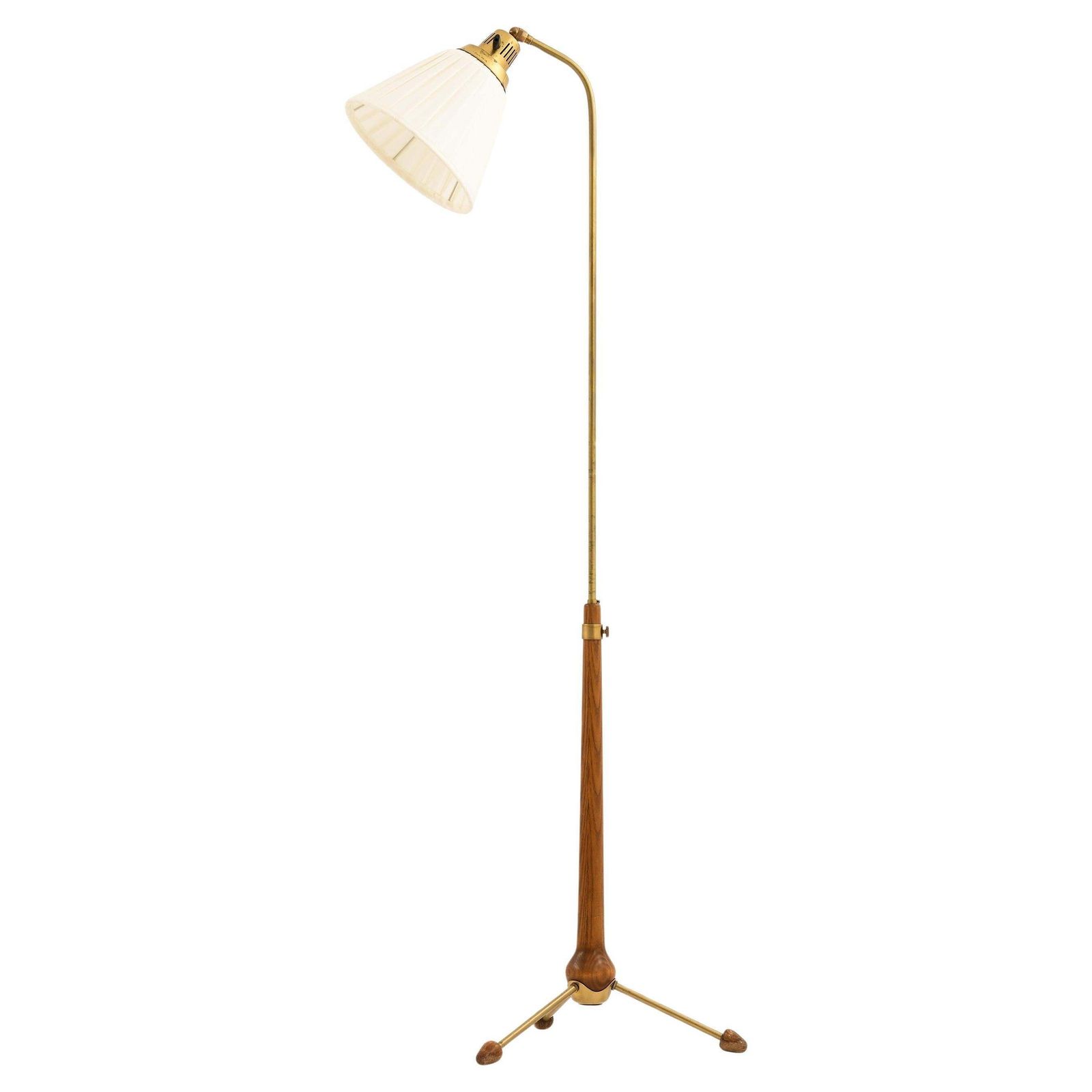 Floor Lamp In Brass And Metal By Hans Bergström, 1940s