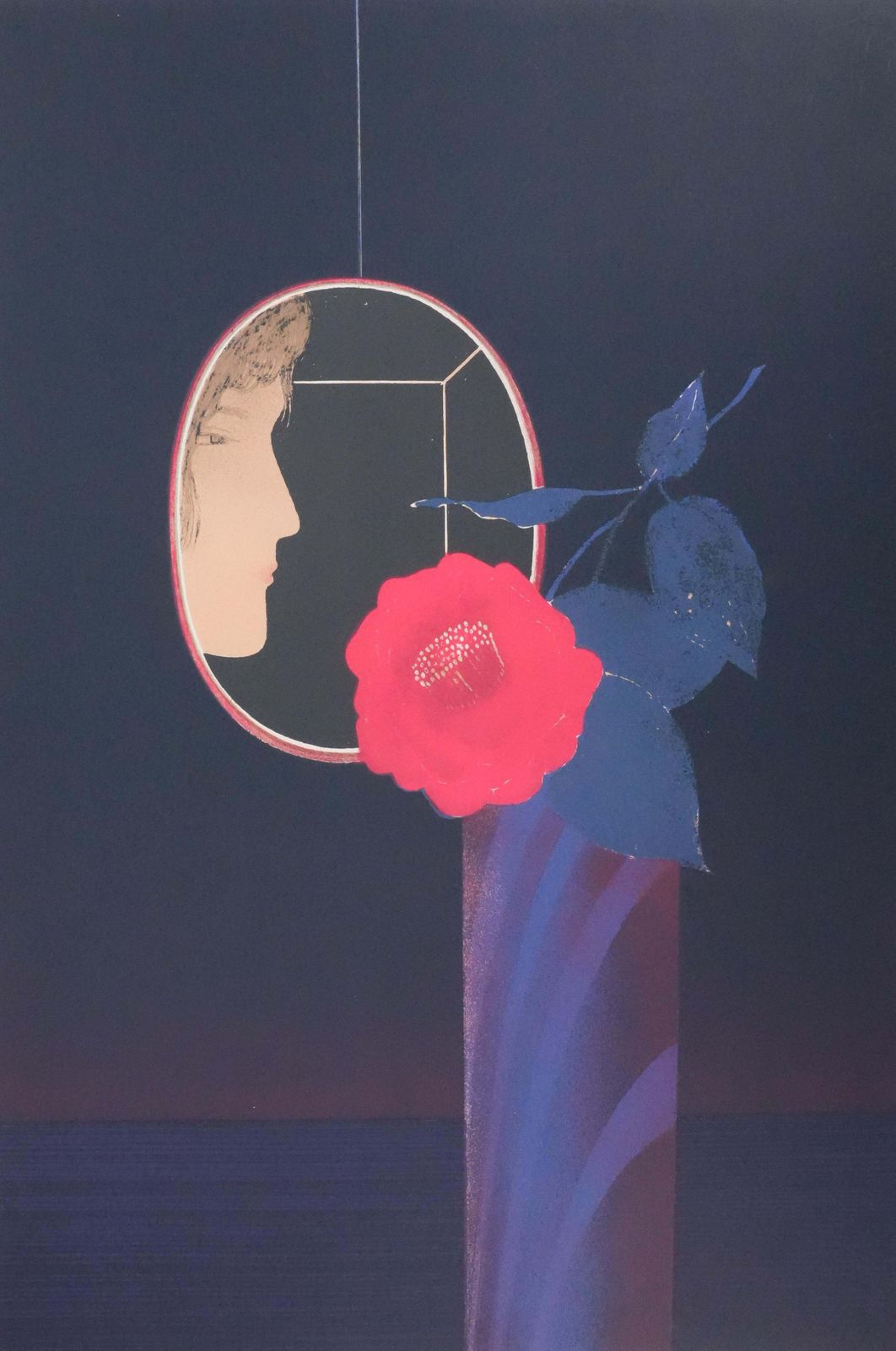 Pierre Garcia Fons Woman With A Rose   Original Lithograph, Signed photo for sale