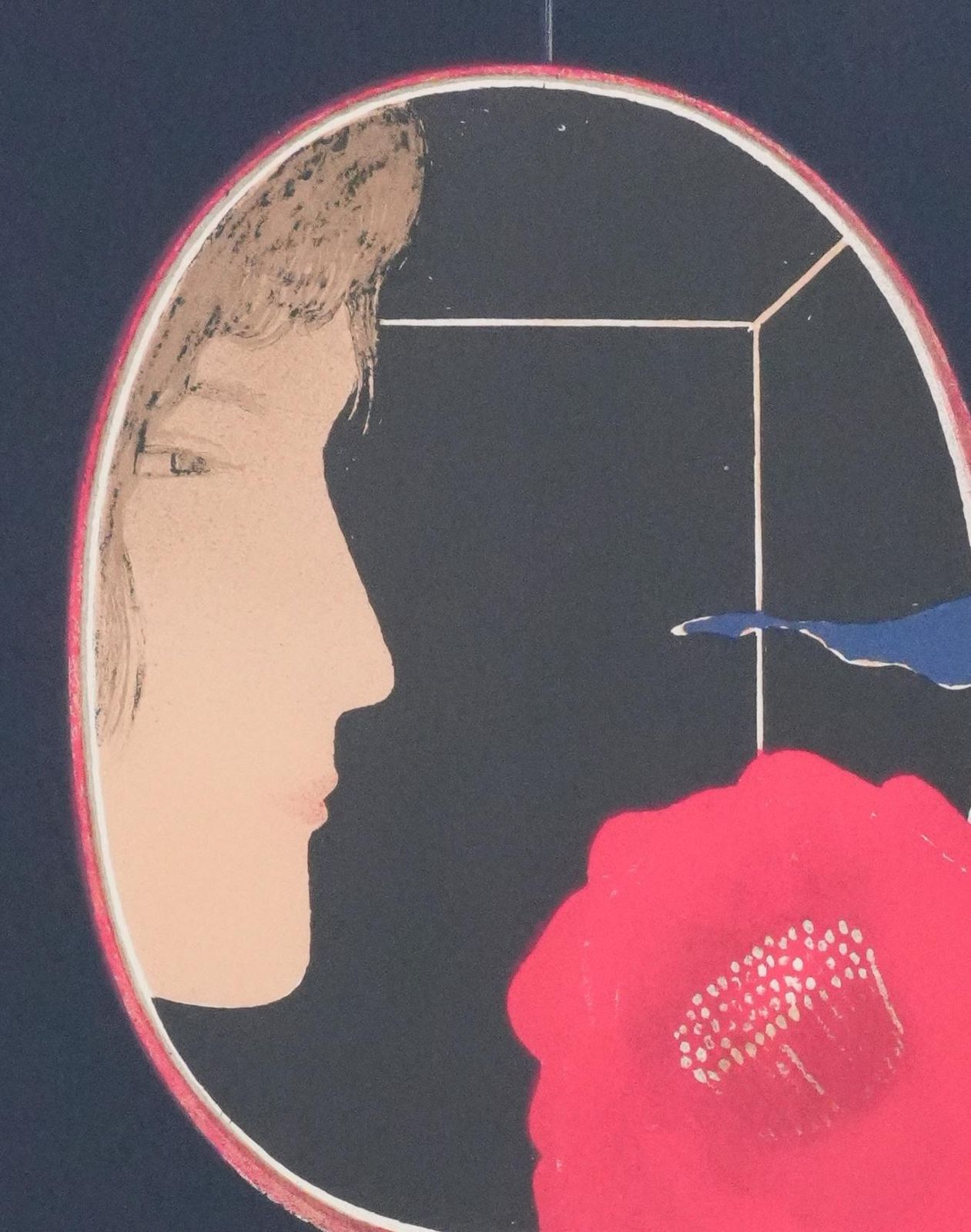 Pierre Garcia Fons Woman With A Rose   Original Lithograph, Signed photo vinterior