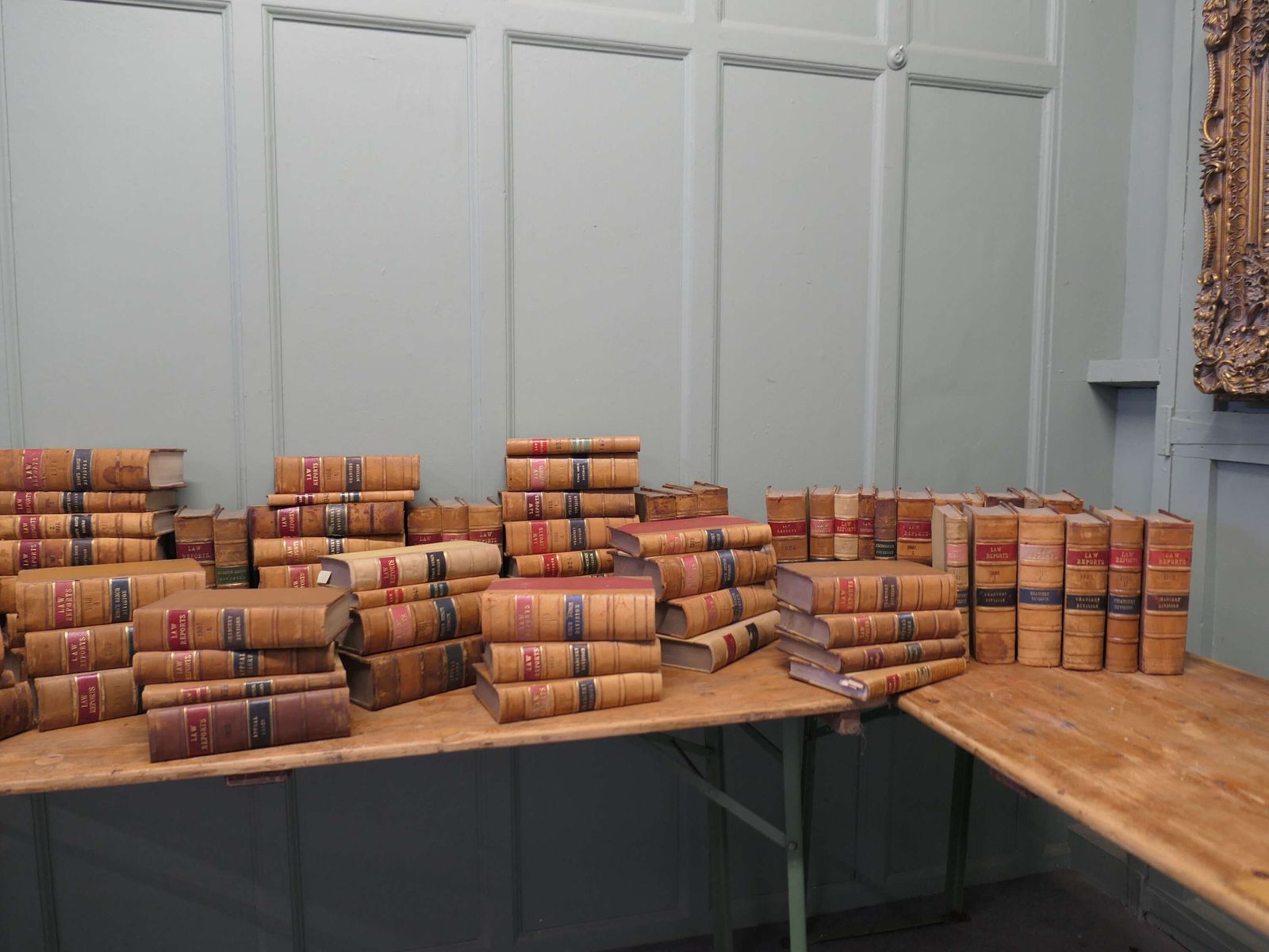 89 Original Leather Bound Law Books From 1890s 1940s This Is A Handsome Set. photo furniture