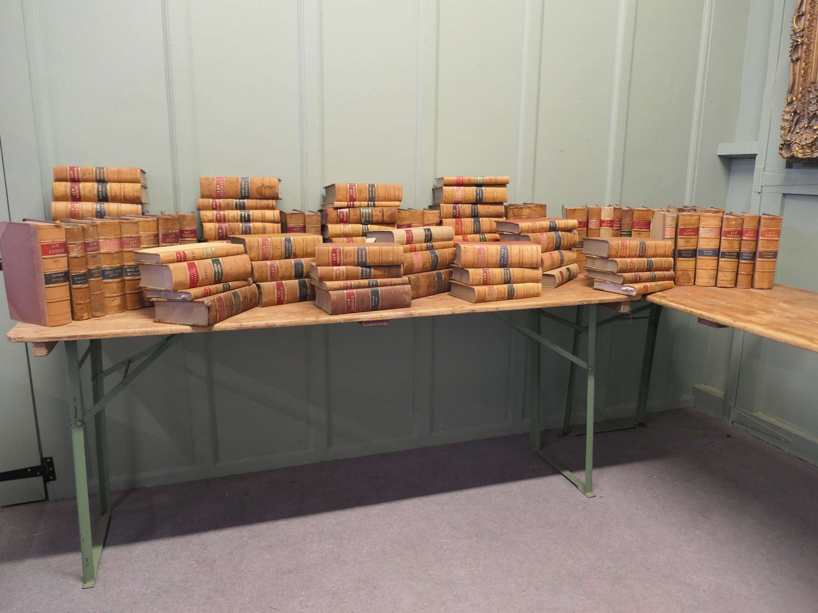 89 Original Leather Bound Law Books From 1890s 1940s This Is A Handsome Set. photo for sale