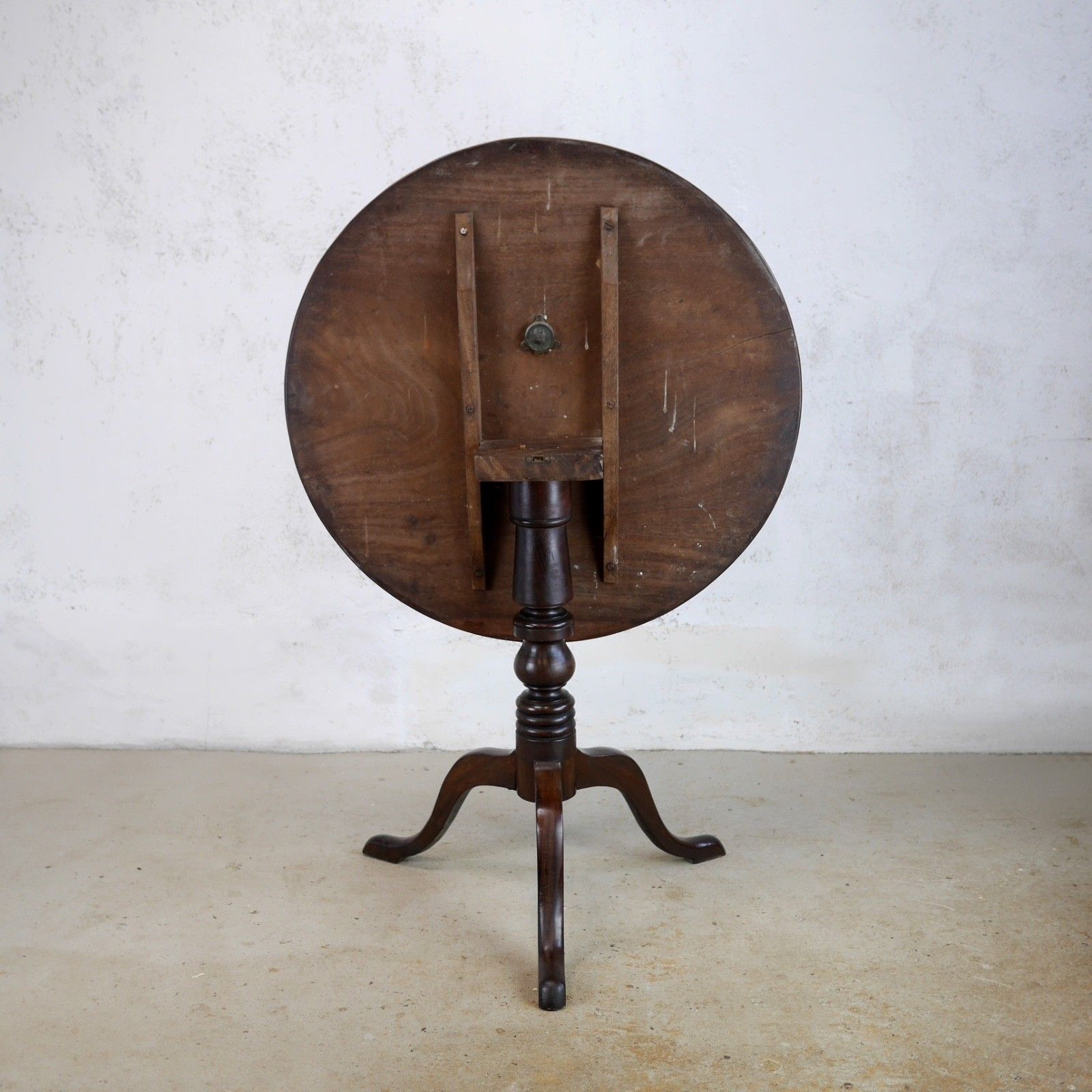 Antique 18th Century Georgian Cuban Mahogany Tripod Tilt Top Table #103061 photo vintage