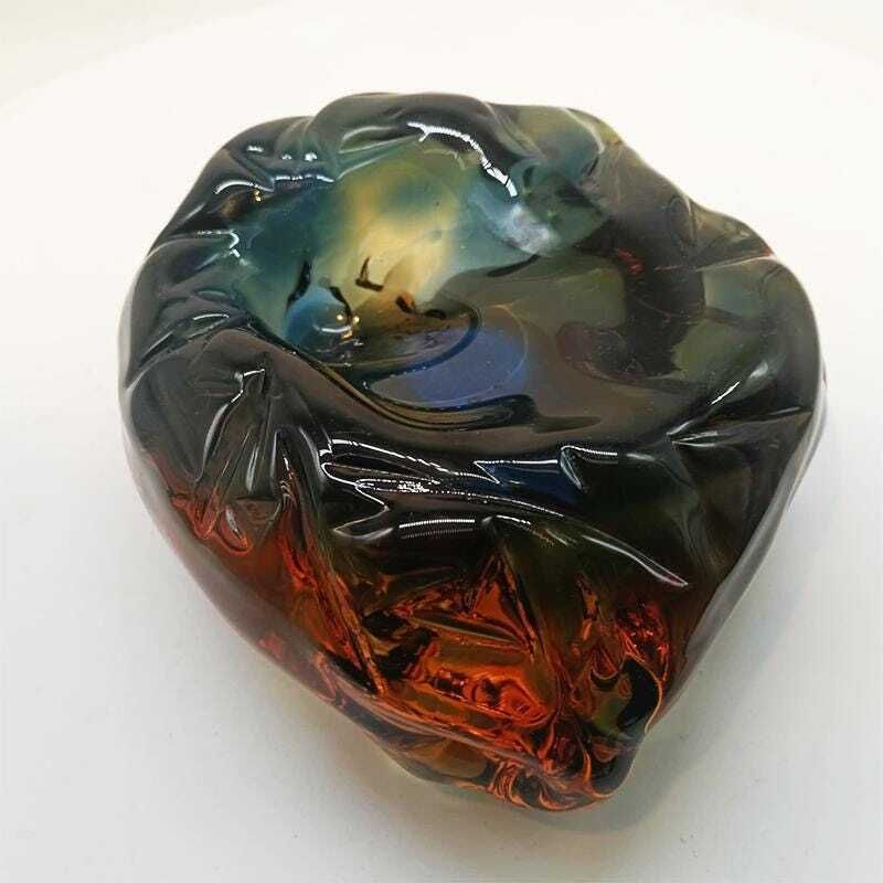 1950s Big Ashtray Completely Hand Blown And Handcrafted In Murano Glass, Made In Italy photo vintage