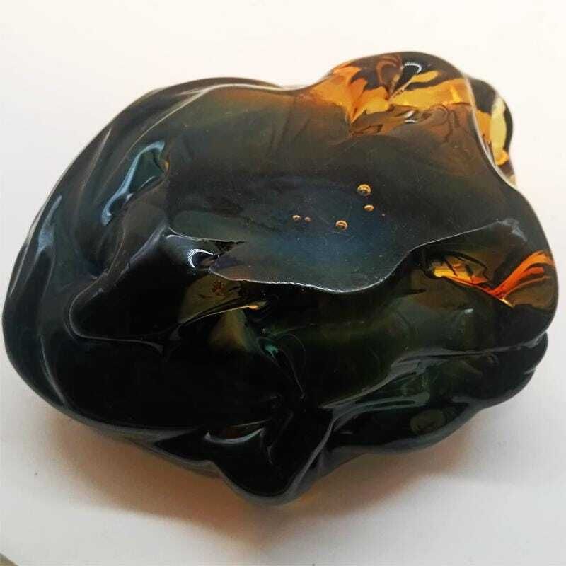 342.0 1950s Big Ashtray Completely Hand Blown And Handcrafted In Murano Glass, Made In Italy photo