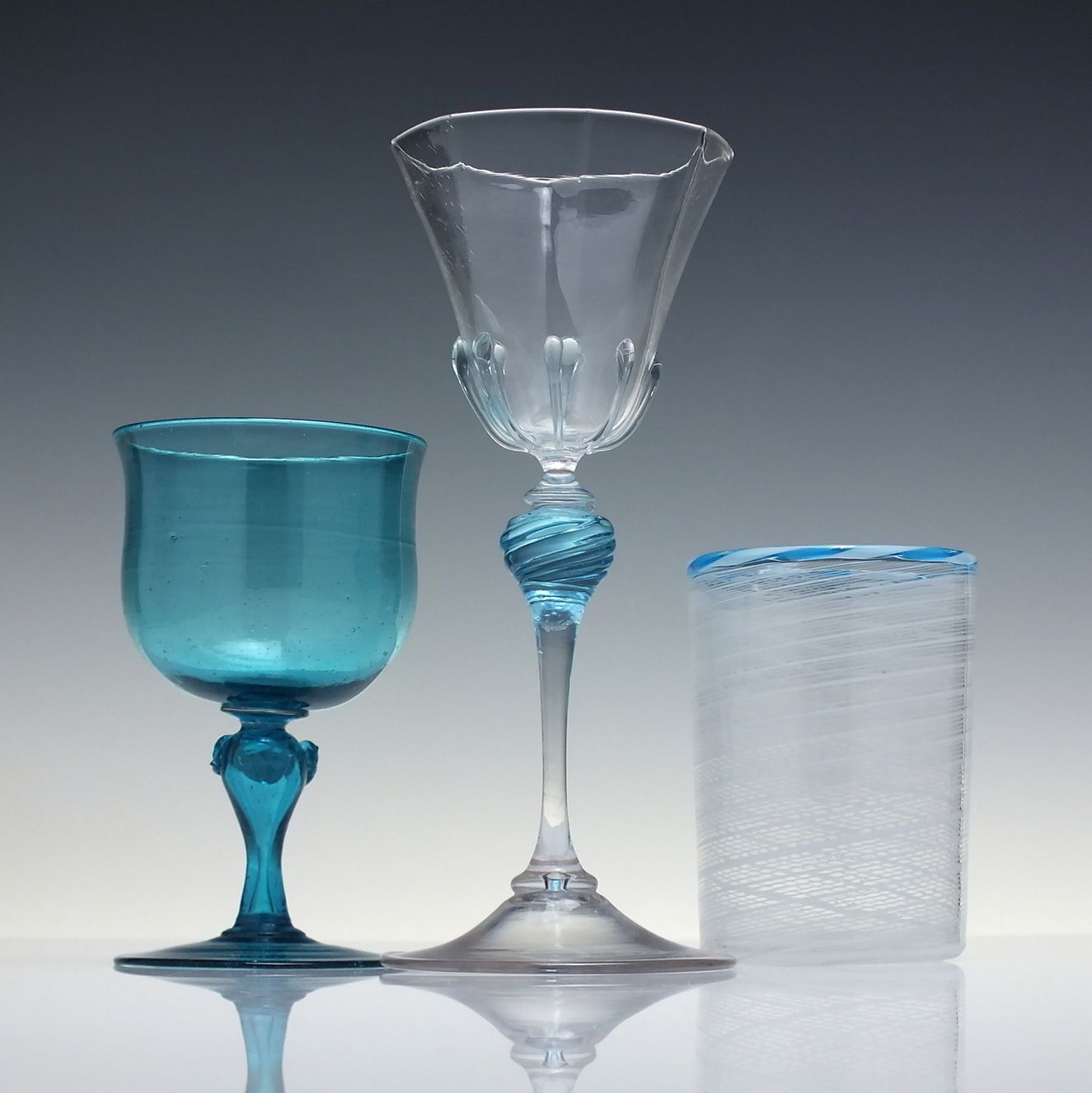 Salviati Venetian Renaissance Revival Wine Glass C1910. photo furniture