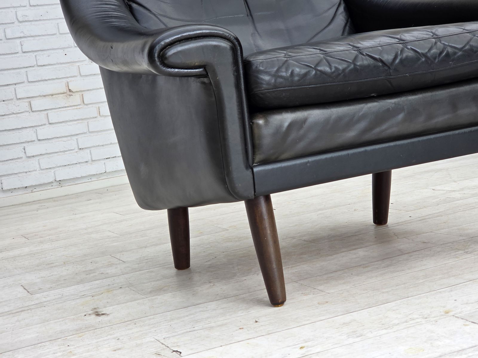 1960s, Danish Highback Armchair By Aage Christensen, Furniture Leather. photo Furniture