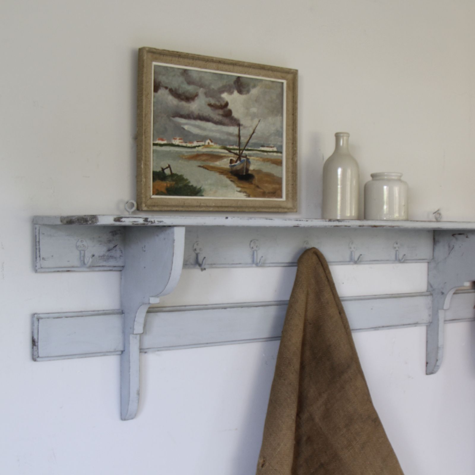 Early 20th Century French Pine Painted Game Shelf photo buy