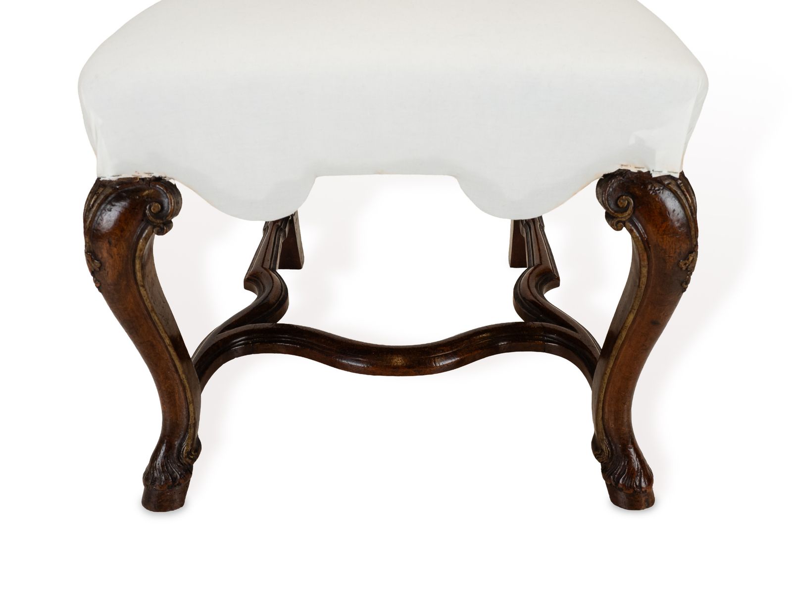 Set Of Six Anglo Dutch Walnut & Parcel Gilt High Back Dining Chairs In The Late 17th Century Queen Anne Taste, In The Manner Of Daniel Marot photo vintage