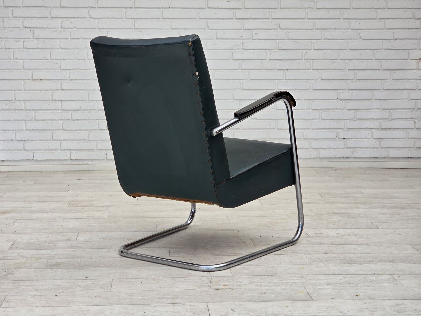 photo for sale 1950s, Scandinavian Armchair In Bauhaus Style, Original Condition.