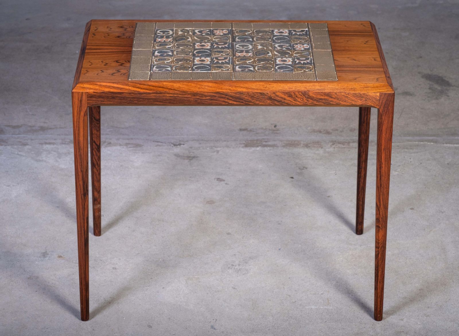 Nesting Tables In Rosewood With Tiles By Johannes Andersen For Cfc, 1960s photo Furniture