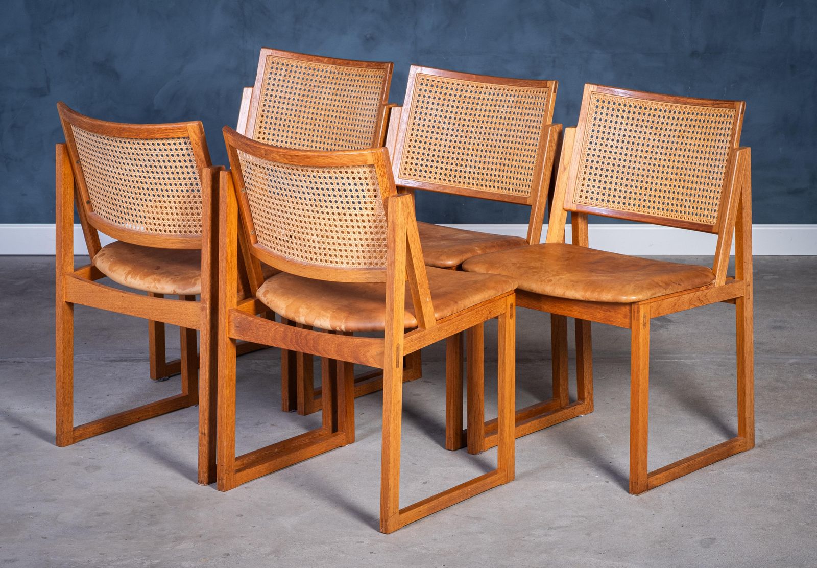 Oak Dining Chairs By Kai Lyngfeldt Larsen, 1960s, Set Of 5 photo for sale